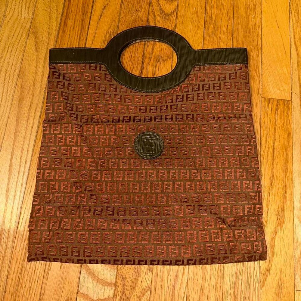 Fendi Women's Brown and Burgundy Bag